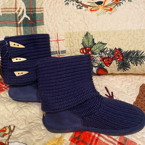 BearPaw Indigo Knit Boots NWT SZ10 - Picture 3 of 9